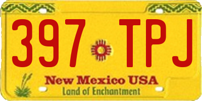 NM license plate 397TPJ