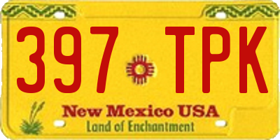 NM license plate 397TPK