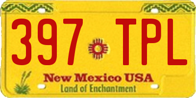 NM license plate 397TPL
