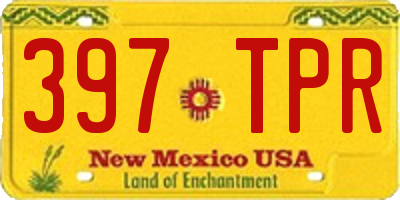 NM license plate 397TPR