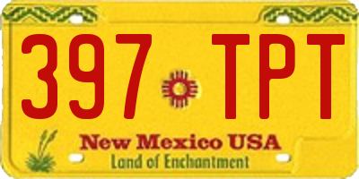 NM license plate 397TPT
