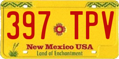 NM license plate 397TPV