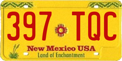 NM license plate 397TQC