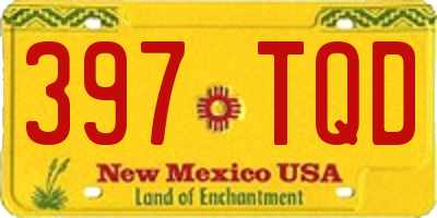 NM license plate 397TQD