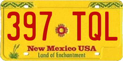 NM license plate 397TQL
