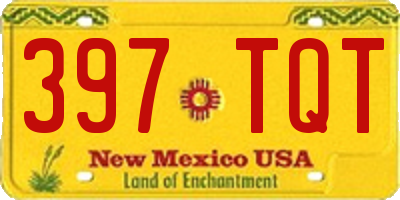 NM license plate 397TQT