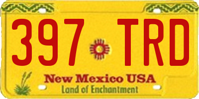 NM license plate 397TRD