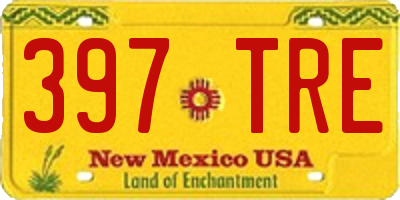 NM license plate 397TRE