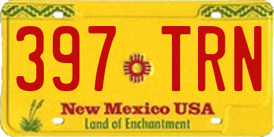 NM license plate 397TRN