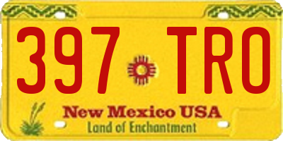 NM license plate 397TRO