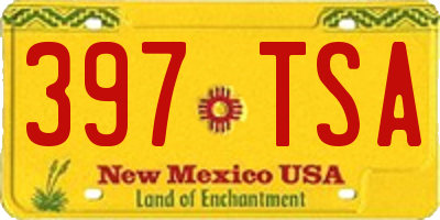 NM license plate 397TSA