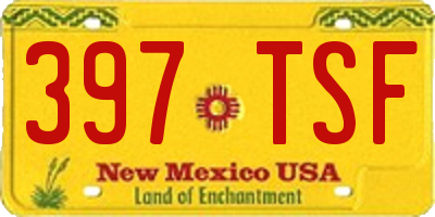 NM license plate 397TSF