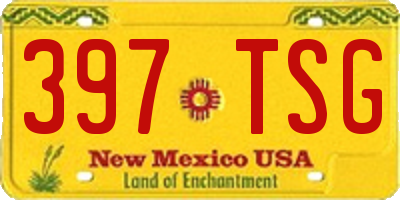 NM license plate 397TSG