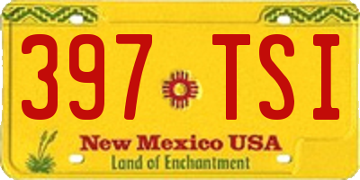 NM license plate 397TSI