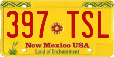 NM license plate 397TSL