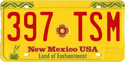 NM license plate 397TSM