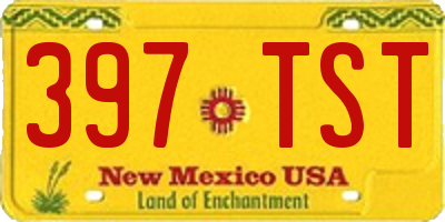 NM license plate 397TST