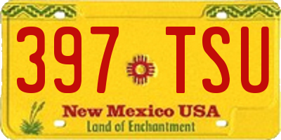 NM license plate 397TSU