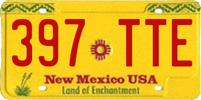 NM license plate 397TTE
