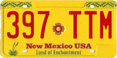 NM license plate 397TTM