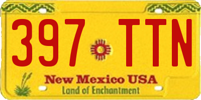 NM license plate 397TTN