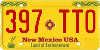 NM license plate 397TTO