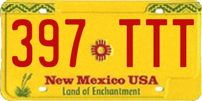 NM license plate 397TTT