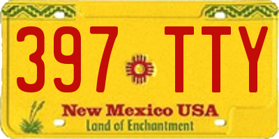 NM license plate 397TTY