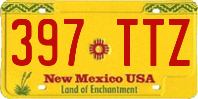 NM license plate 397TTZ