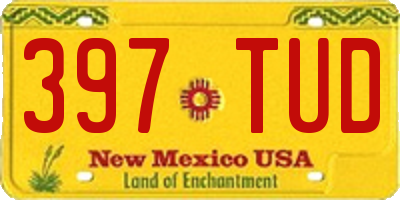 NM license plate 397TUD
