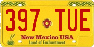 NM license plate 397TUE