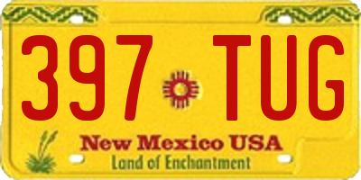 NM license plate 397TUG