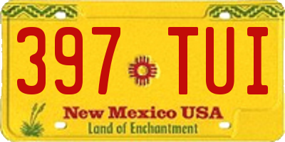 NM license plate 397TUI