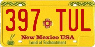 NM license plate 397TUL