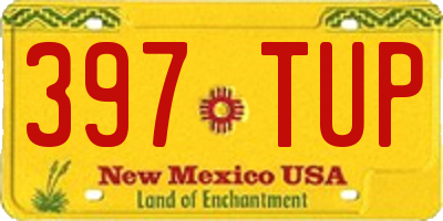NM license plate 397TUP