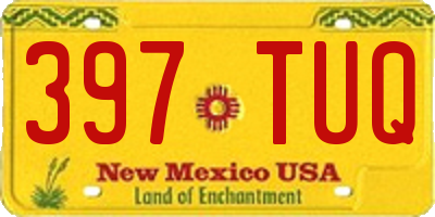NM license plate 397TUQ