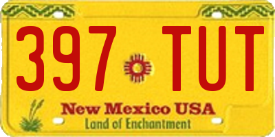 NM license plate 397TUT