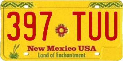 NM license plate 397TUU