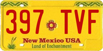NM license plate 397TVF