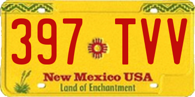 NM license plate 397TVV