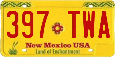 NM license plate 397TWA