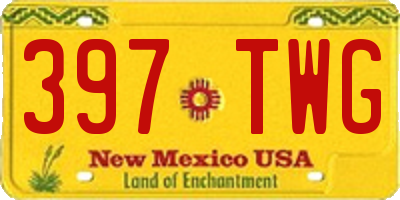 NM license plate 397TWG