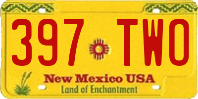 NM license plate 397TWO