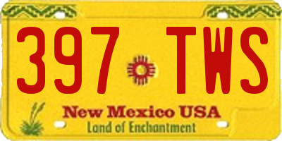 NM license plate 397TWS