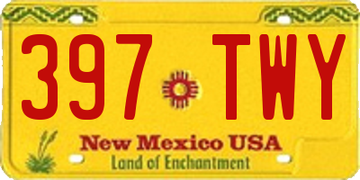 NM license plate 397TWY