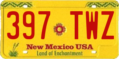 NM license plate 397TWZ