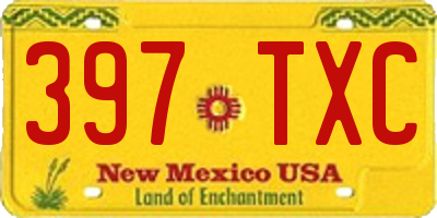 NM license plate 397TXC