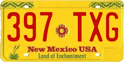 NM license plate 397TXG