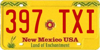NM license plate 397TXI