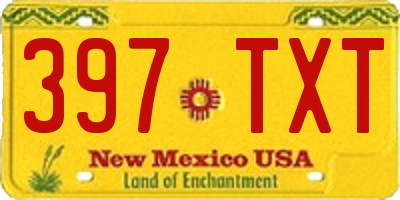 NM license plate 397TXT